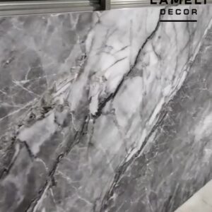 SPC  панель BAMBUKER 1200*2800*3мм антивандальная фактурная полуматовая  сине серая SPCM026 3 мм