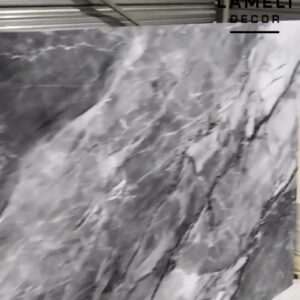 SPC  панель BAMBUKER 1200*2800*3мм антивандальная фактурная полуматовая  серо-голубая SPCM027 3 мм